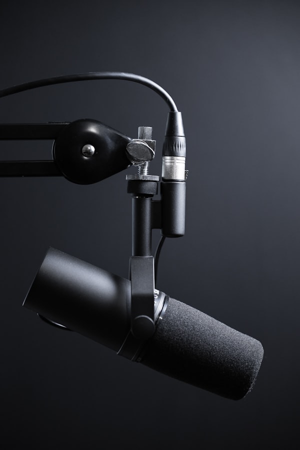 Attrezzatura per registrazione podcast audio e video